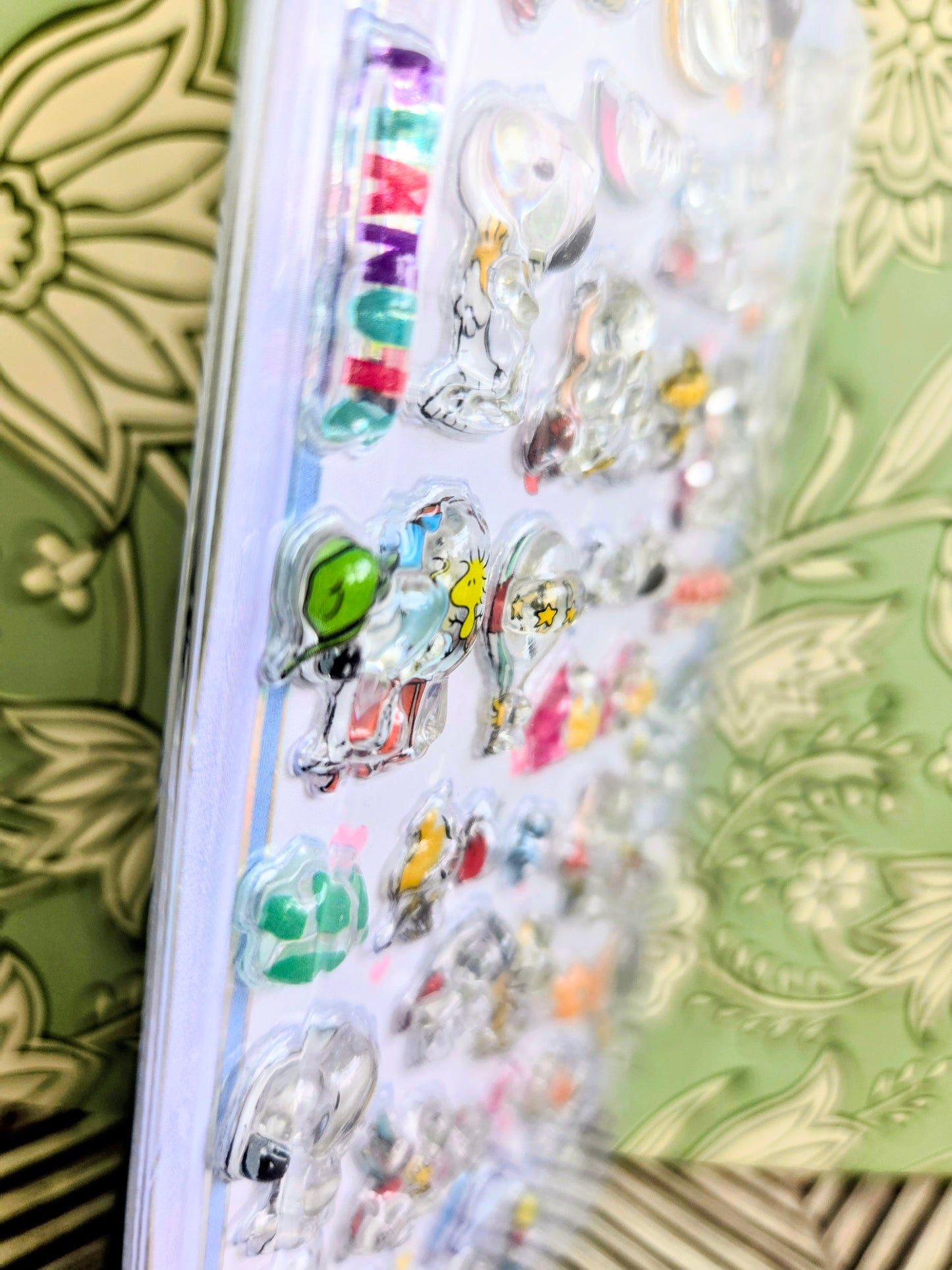 Peanuts Snoopy Jewelry Drop 3D Acrylic Sticker Charm Sheet