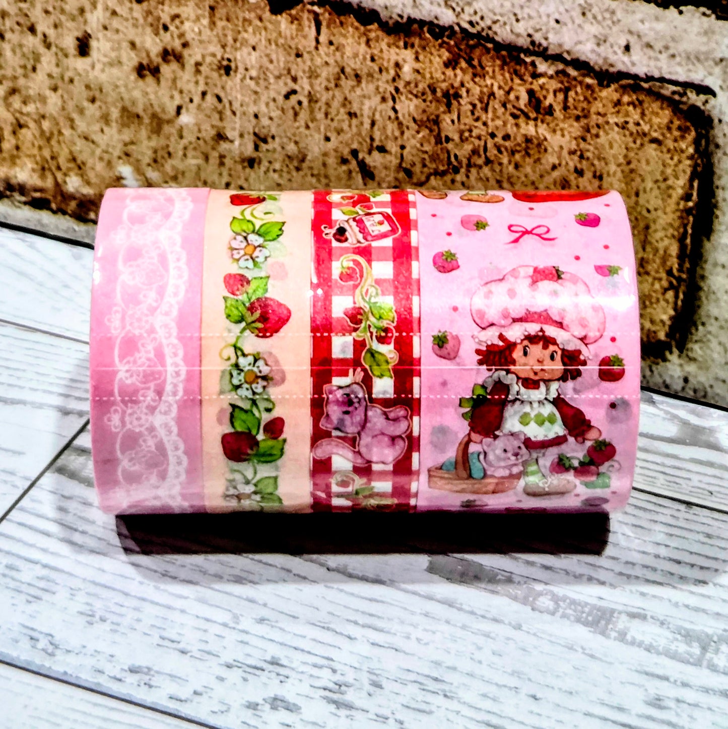4 Rolls Strawberry Shortcake Washi Tape Set Licensed 5m Each Berry Cute