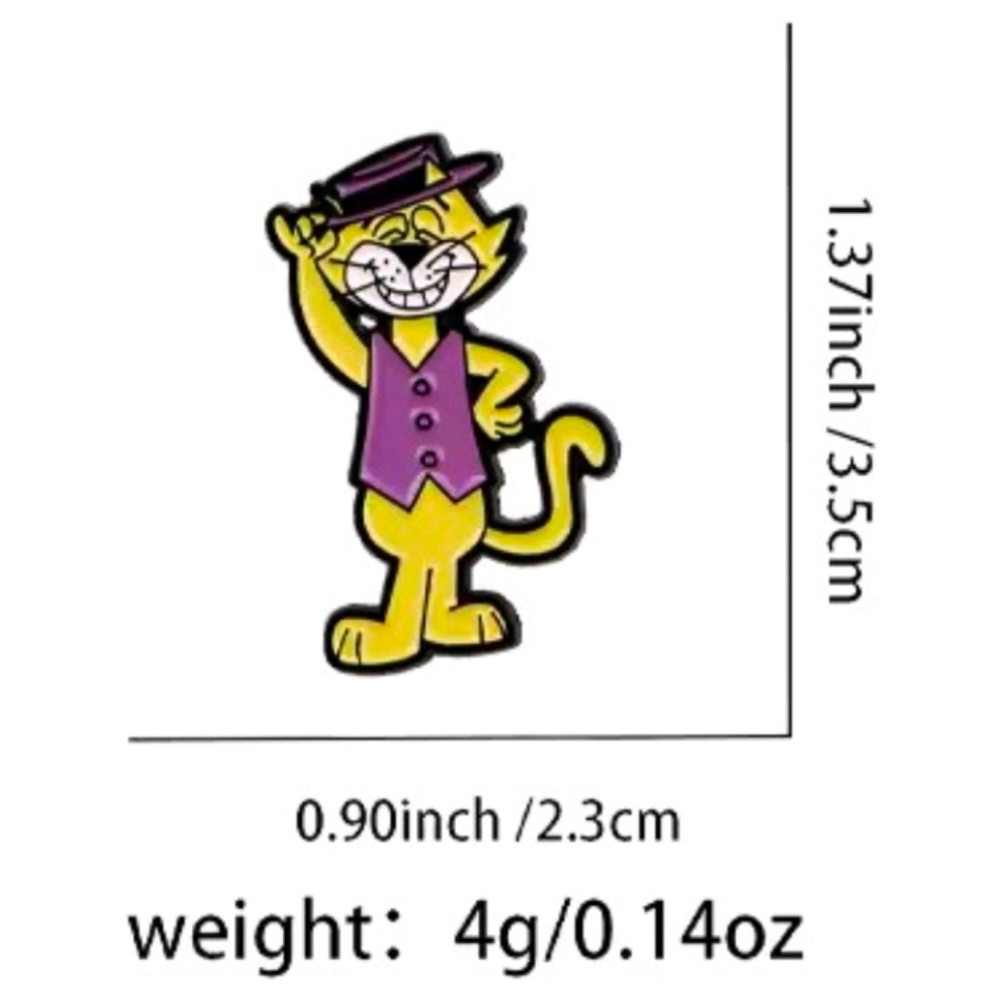 Hanna-Barbera Top Cat 3-Piece Hard Enamel Pin Set Retro 60s Cartoon