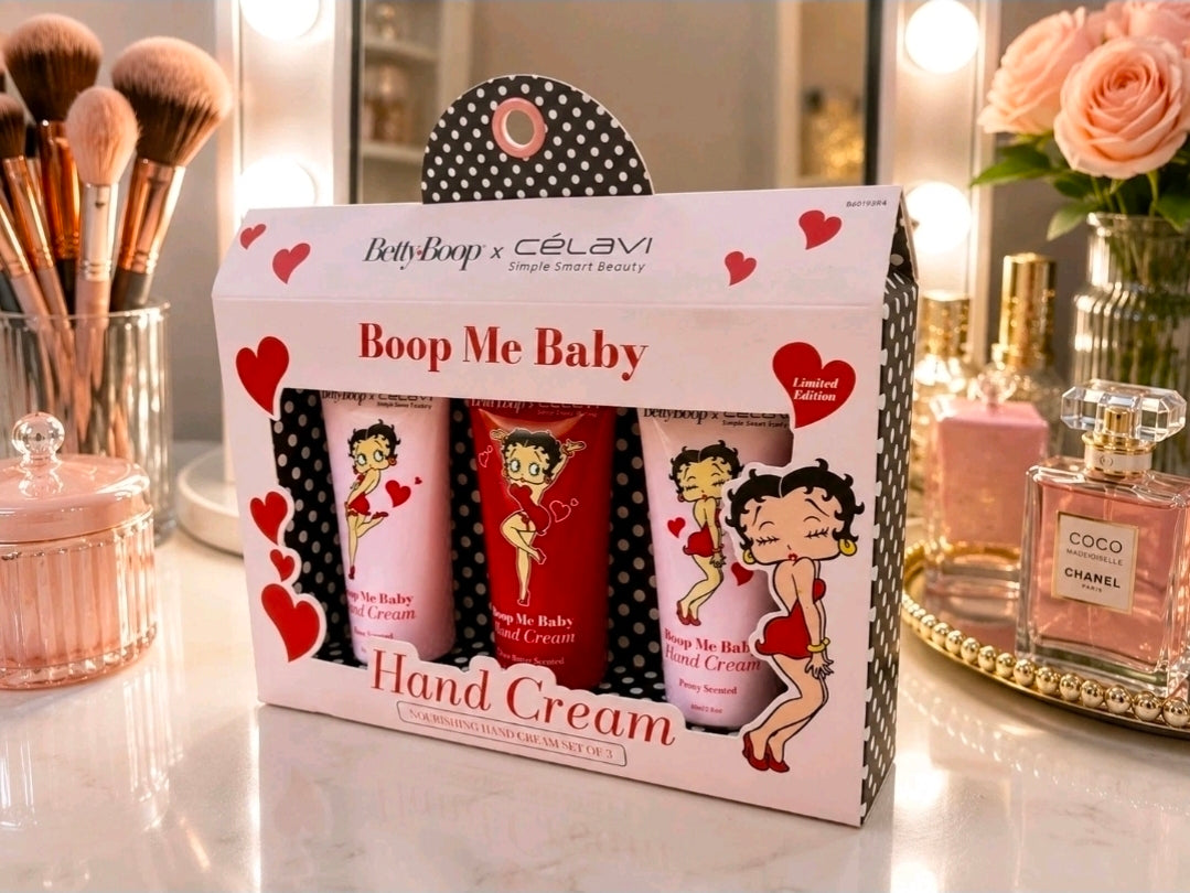 Betty Boop Celavi Boop Me Baby 3-Piece Nourishing Hand Cream Set