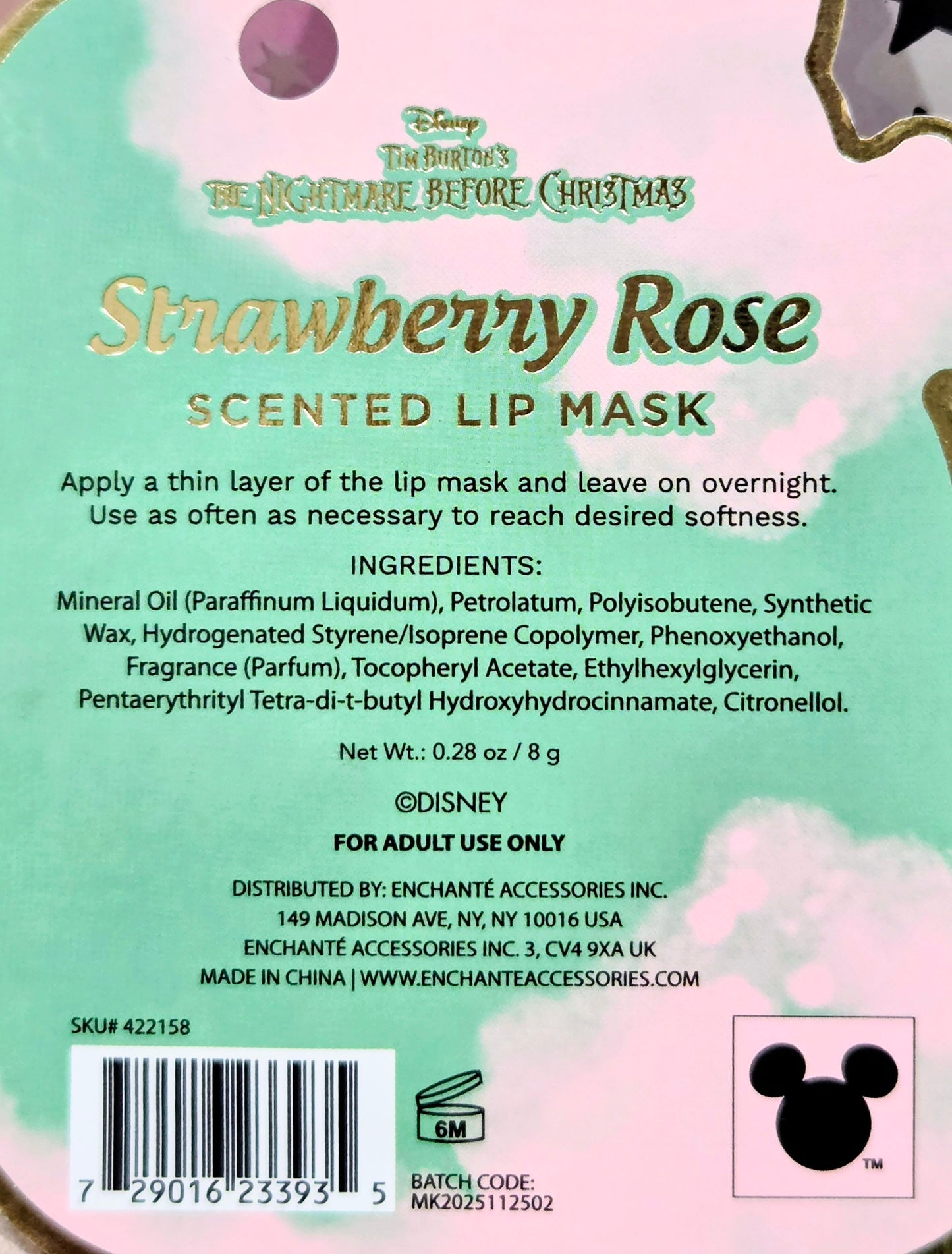 Nightmare Before Christmas Self Care Set - Jack Lip Mask