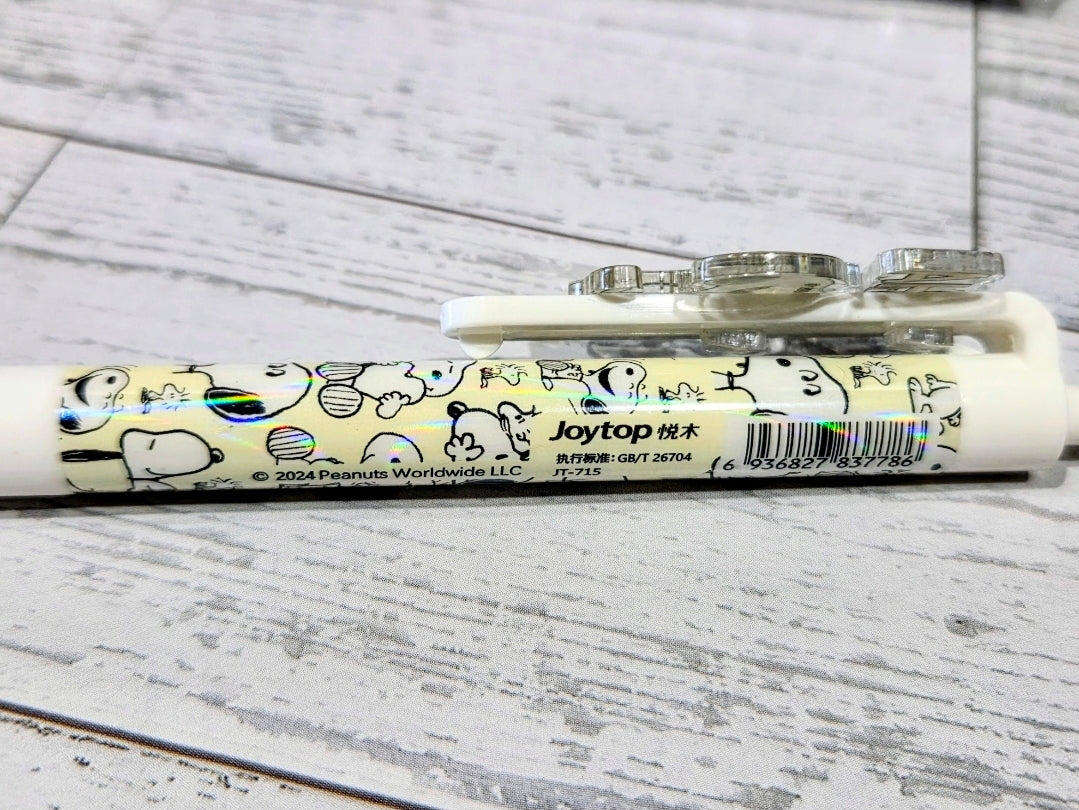 Joytop Peanuts Snoopy HAHA Mechanical Pencil Acrylic Charm Mini Keychain Notepad Set Kawaii Stationery