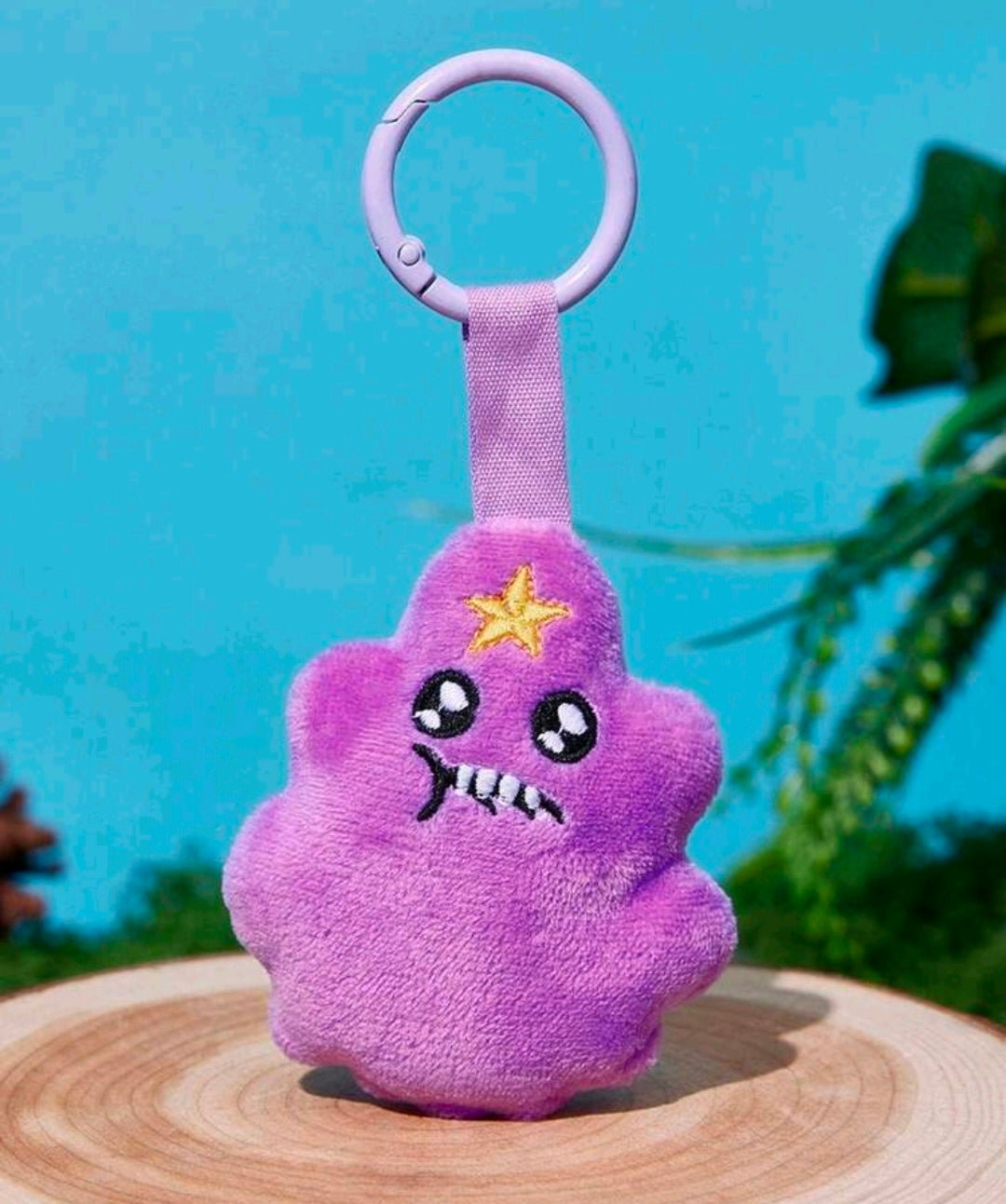 Adventure Time Lumpy Space Princess Plush Keychain – Purple Mini Collectible