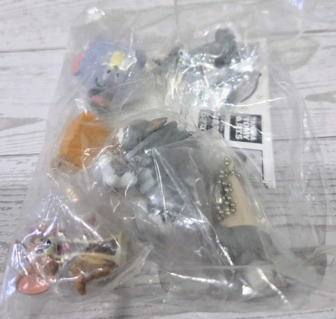 Sealed clear bag of keychain figure set with chain accessories