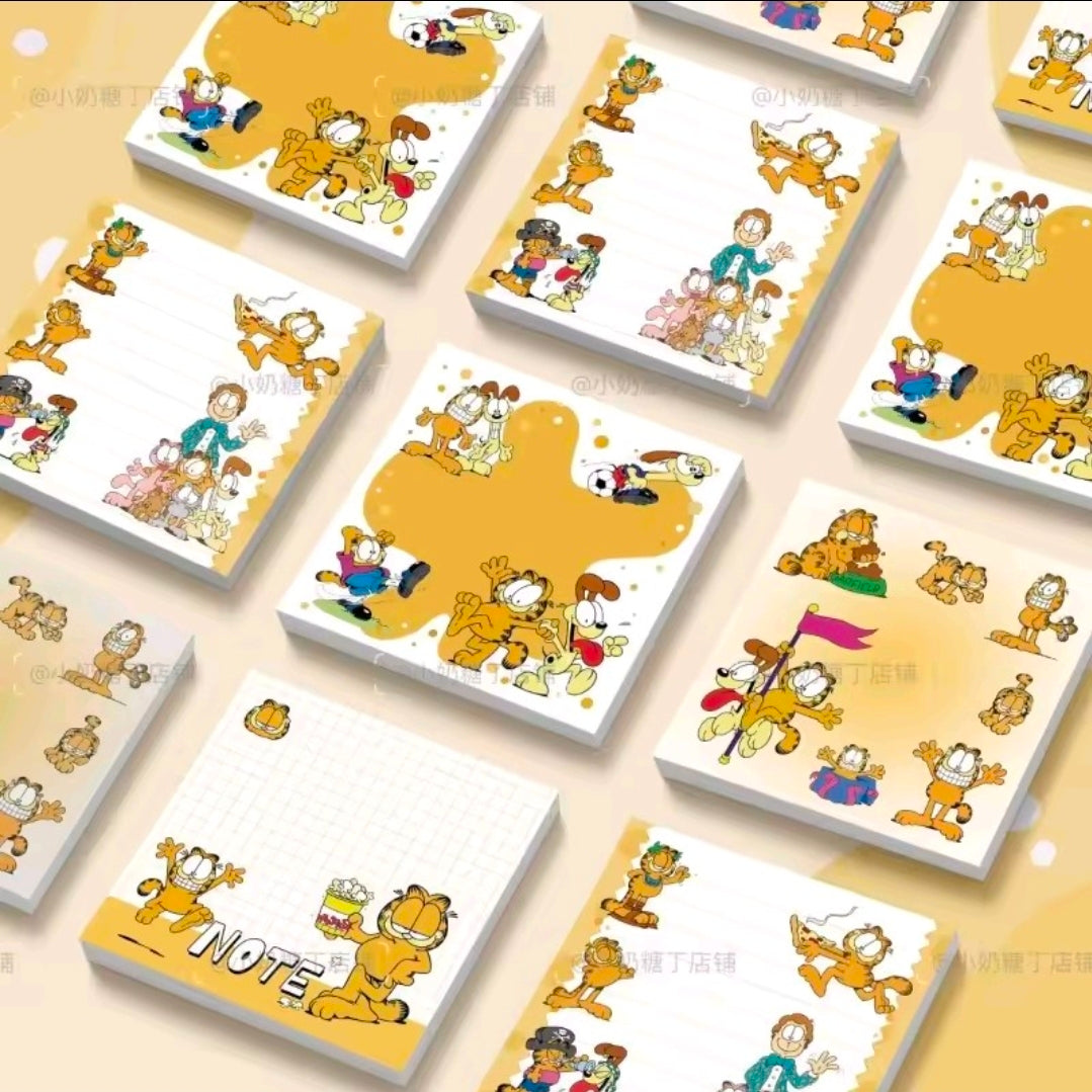 Garfield Sticky Note Memo Pad Set of 4 Cute Cartoon NEW