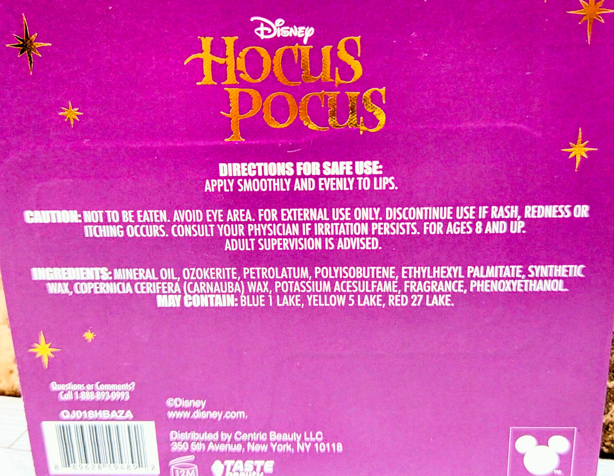 "Put a Spell on Your Lips" Disney Hocus Pocus Pumpkin Spice & Cinnamon Lip Balm