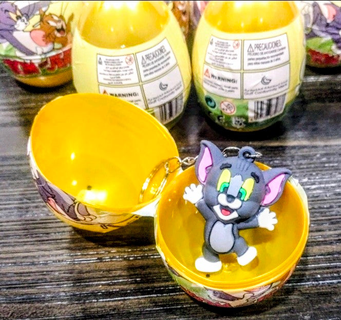 Tom & Jerry Keychain - Gold Mystery Blind Egg Hanna-Barbera Figure Surprise
