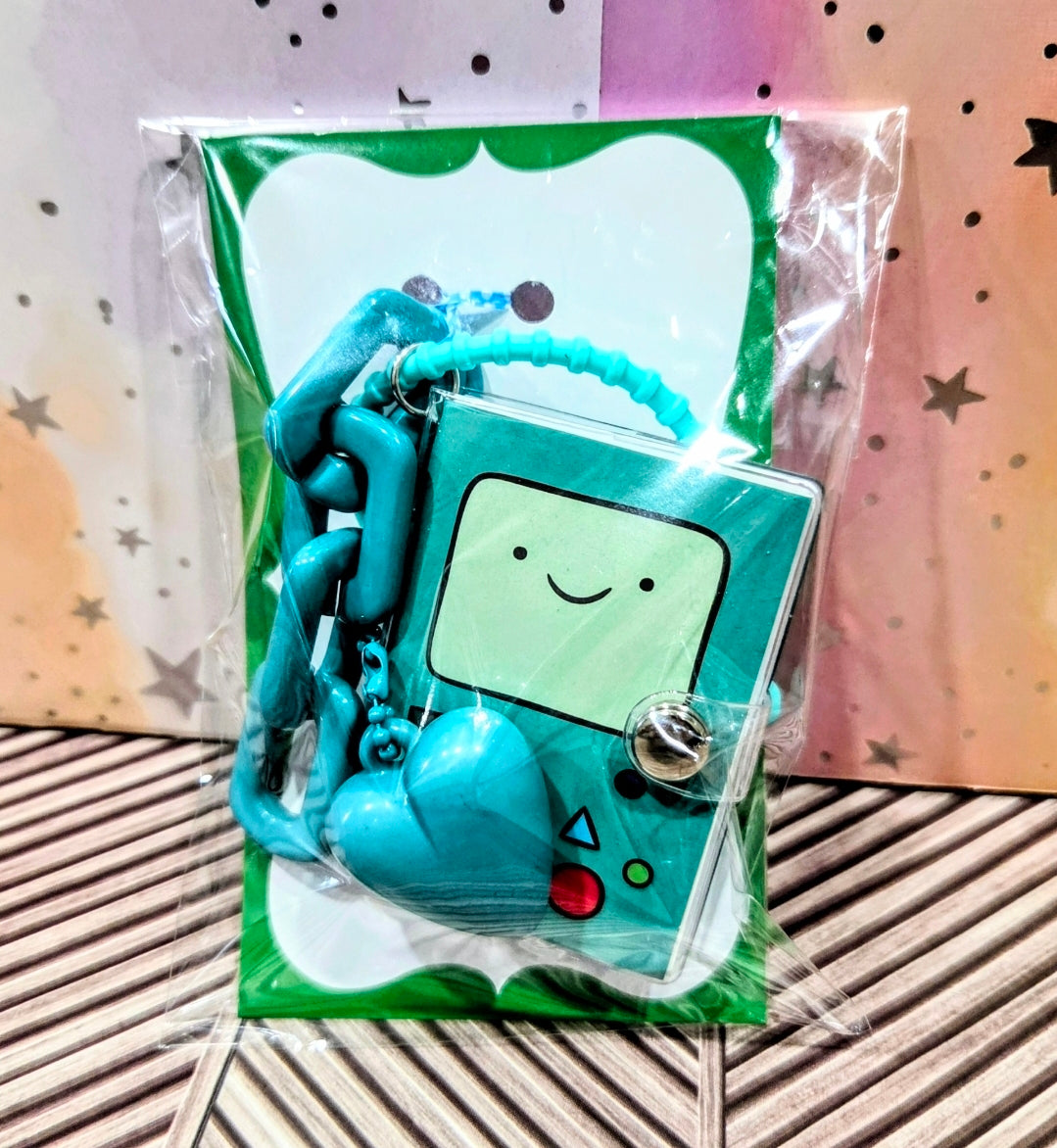 Adventure Time BMO Notebook Keychain Charm Teal Game Boy Style