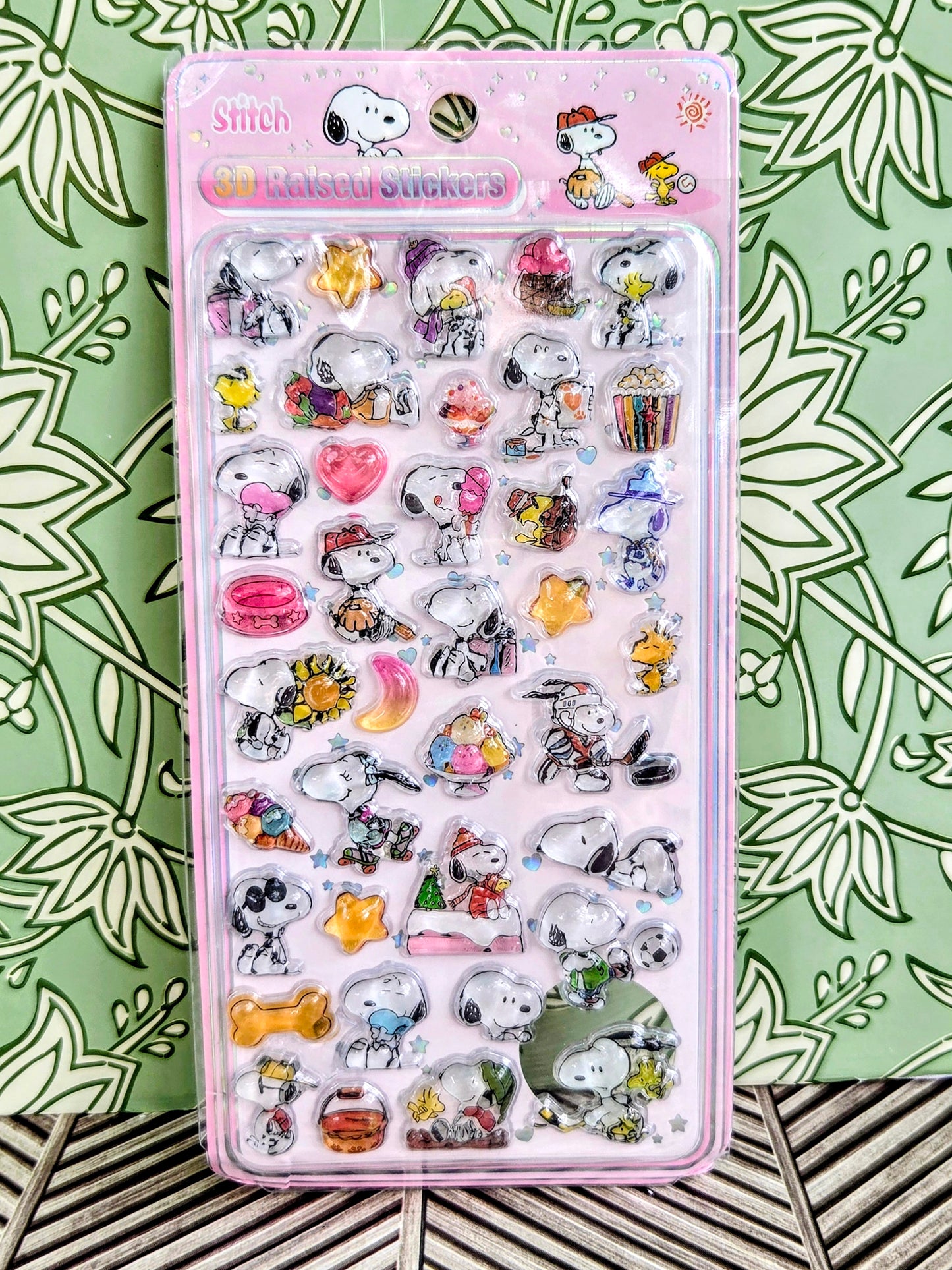 Peanuts Snoopy 3D Raised Acrylic Sticker Sheet
