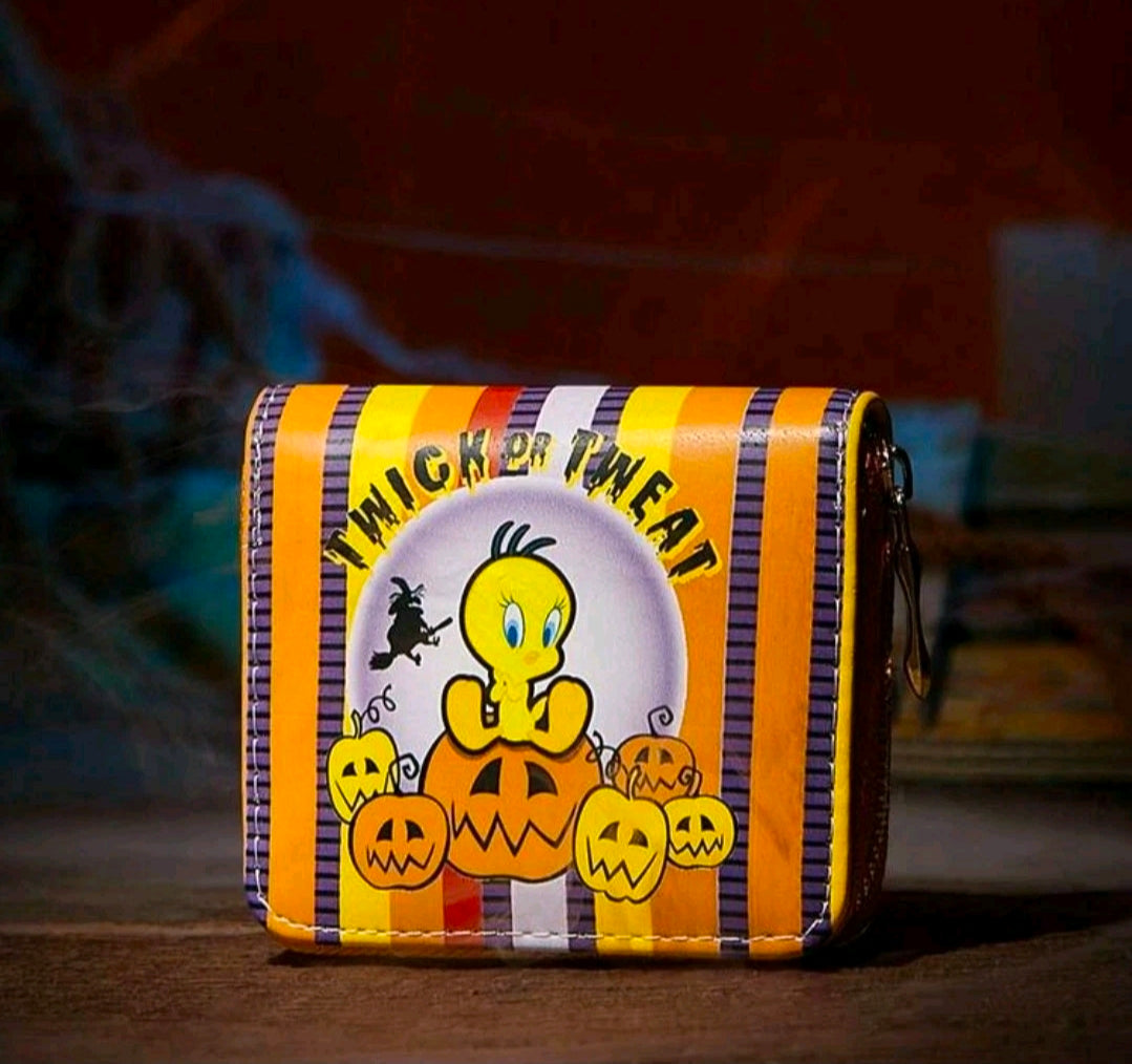 Looney Tunes Tweety Bird Halloween Zip Around Wallet