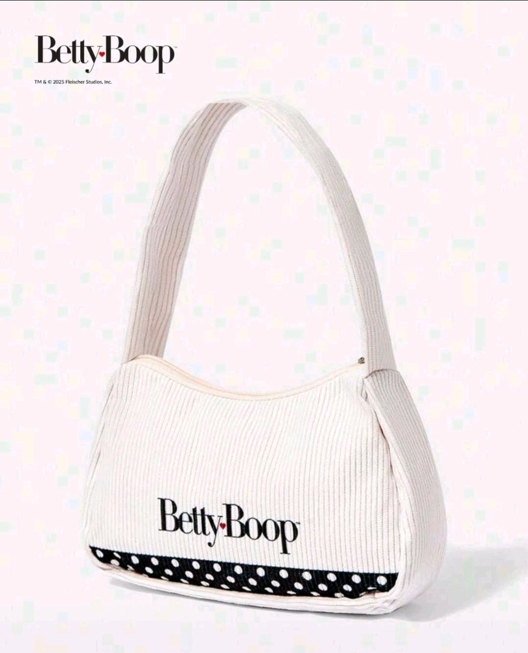 Betty Boop Corduroy Zipper Shoulder Bag Sassy Purse