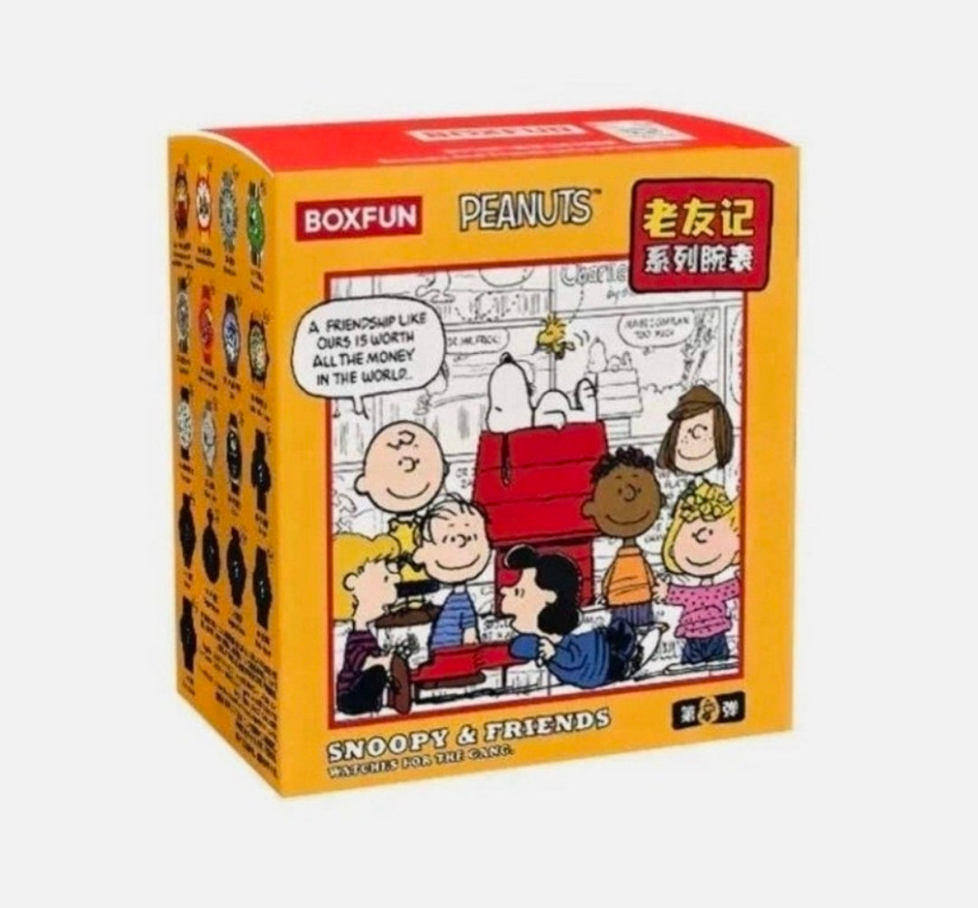 BOXFUN Peanuts Snoopy & Friends watch box for girls, illustrated characters on packaging
