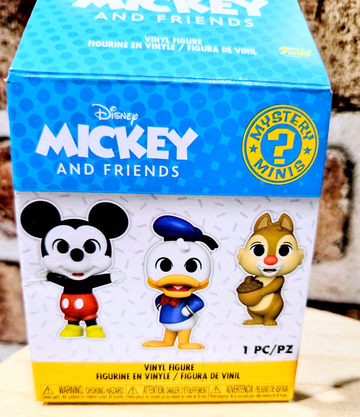 Mickey and Friends mystery minis vinyl figure box with character illustrations