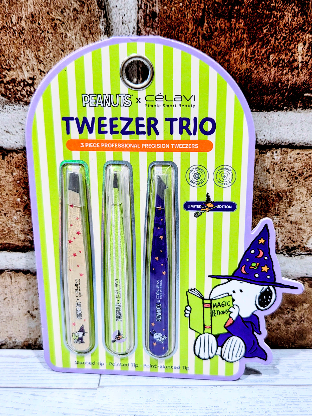 "Hex Appeal" Snoopy Halloween Tweezers, 6pc Nail Files & Mini Brush Gift Set