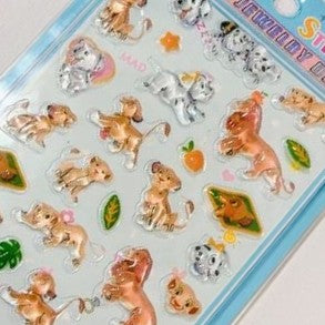 Disney & Lion King mashup sticker sheet with dalmatian and lion character decals