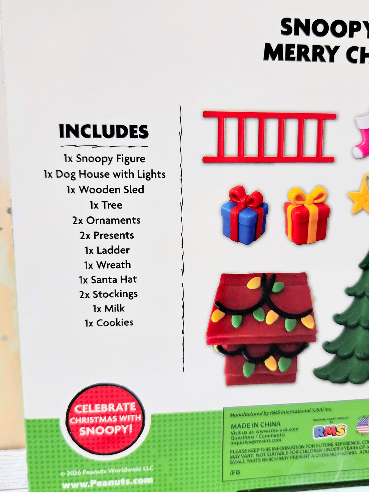 Peanuts Teeny Tinies Snoopy's Very Merry Christmas Mini Playset 14pc