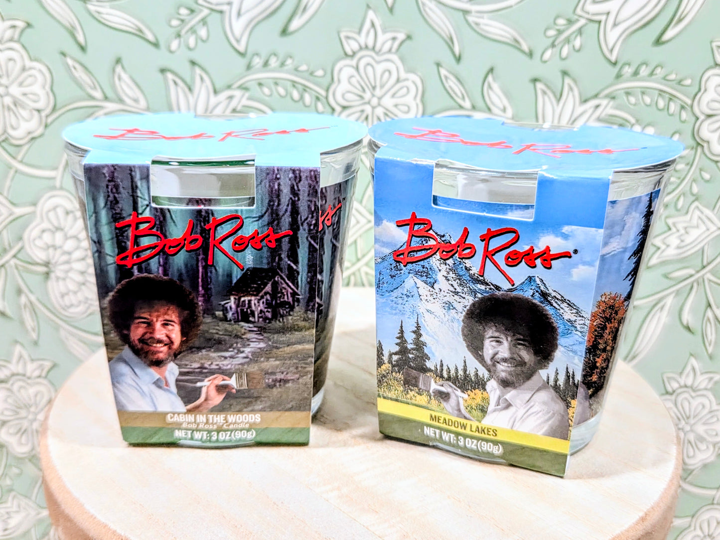 Bob Ross Candle Set - Cabin In The Woods & Meadow Lakes 3oz