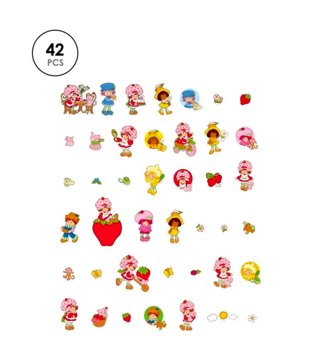 42pc Strawberry Shortcake Die Cut Stickers Pack Licensed Decals Berry Sweet