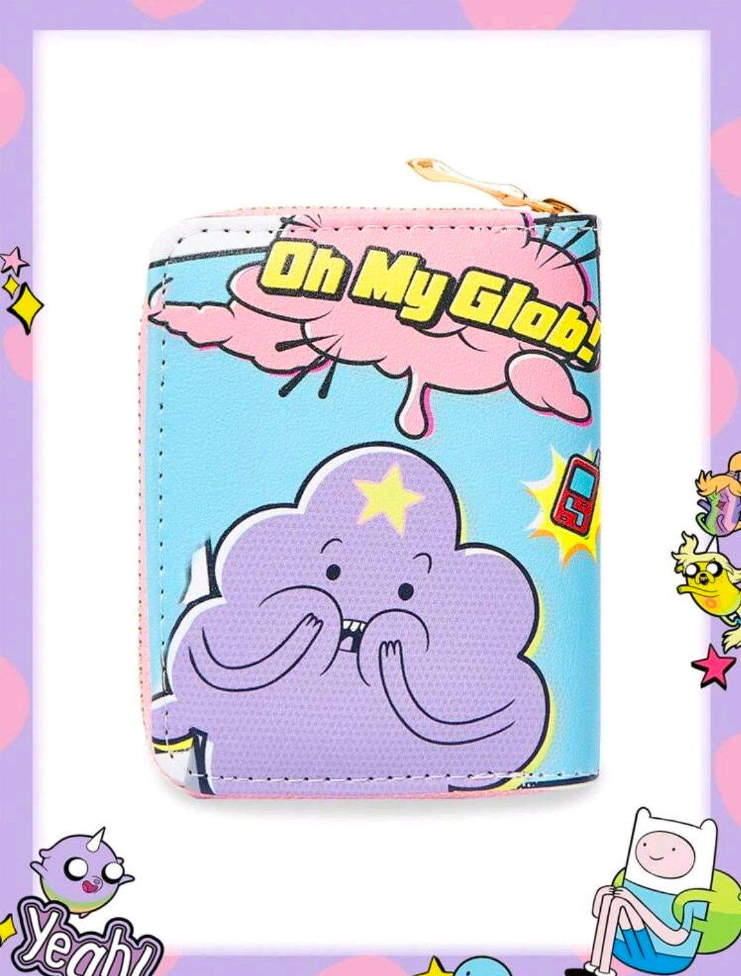 Adventure Time Lumpy Space Princess Oh My Glob Wallet Zip Purse