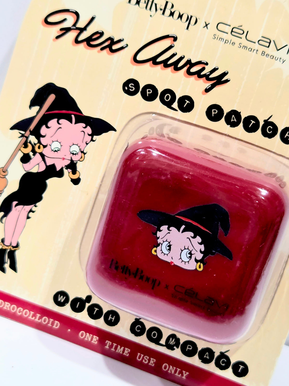 Betty Boop x Celavi Halloween Hex Away Hydrocolloid Spot Patches 36pc Compact