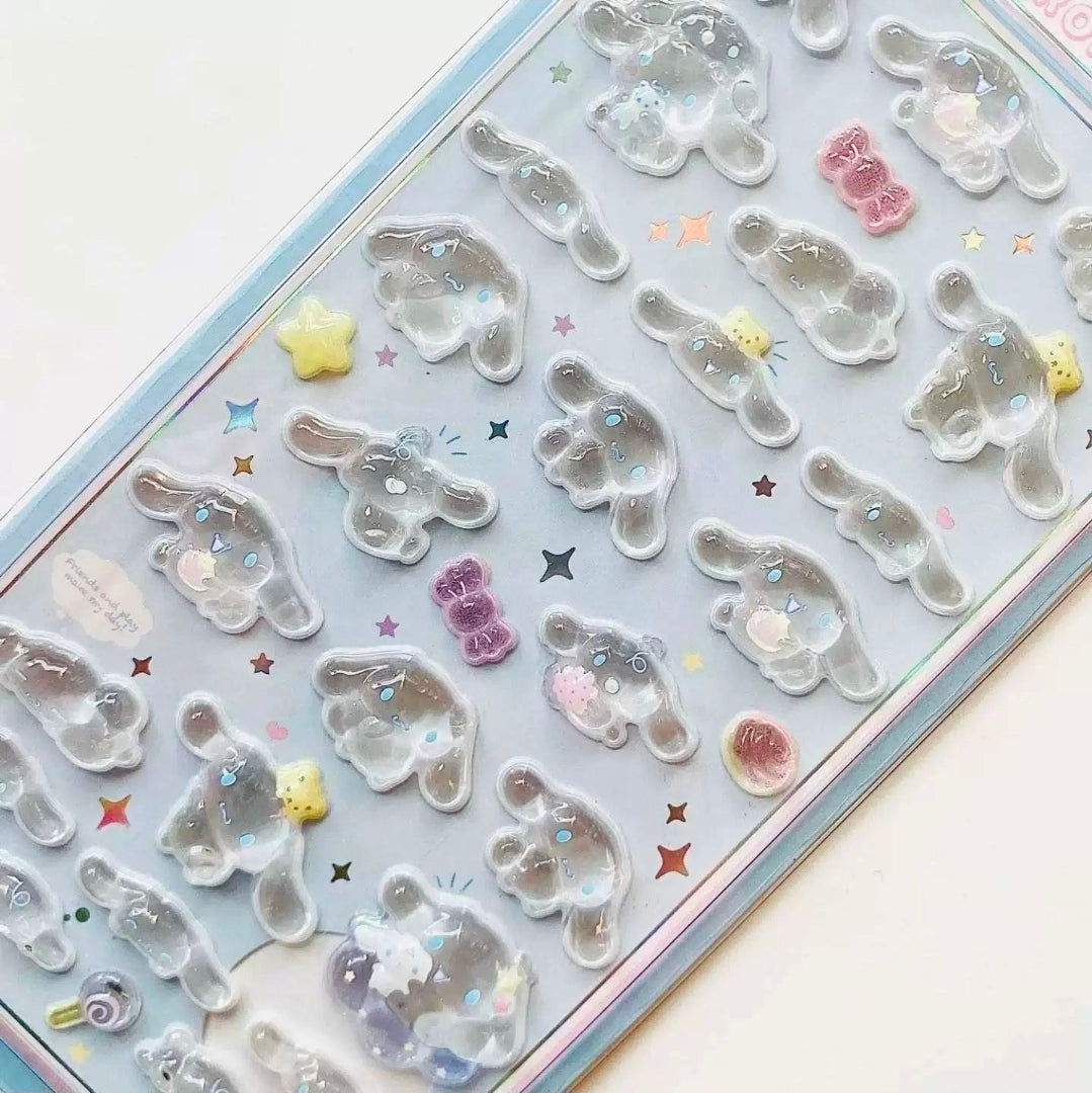 Sanrio Bonbon Drop Seal Sticker Sheets Puffy Resin Acrylic