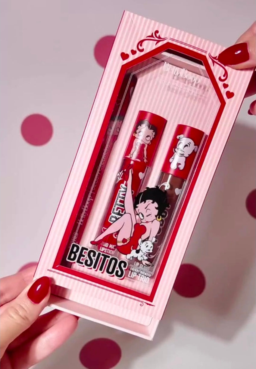 Betty Boop x Beauty Creations Besitos Cherry Scented Lip Trio Liner + Gloss