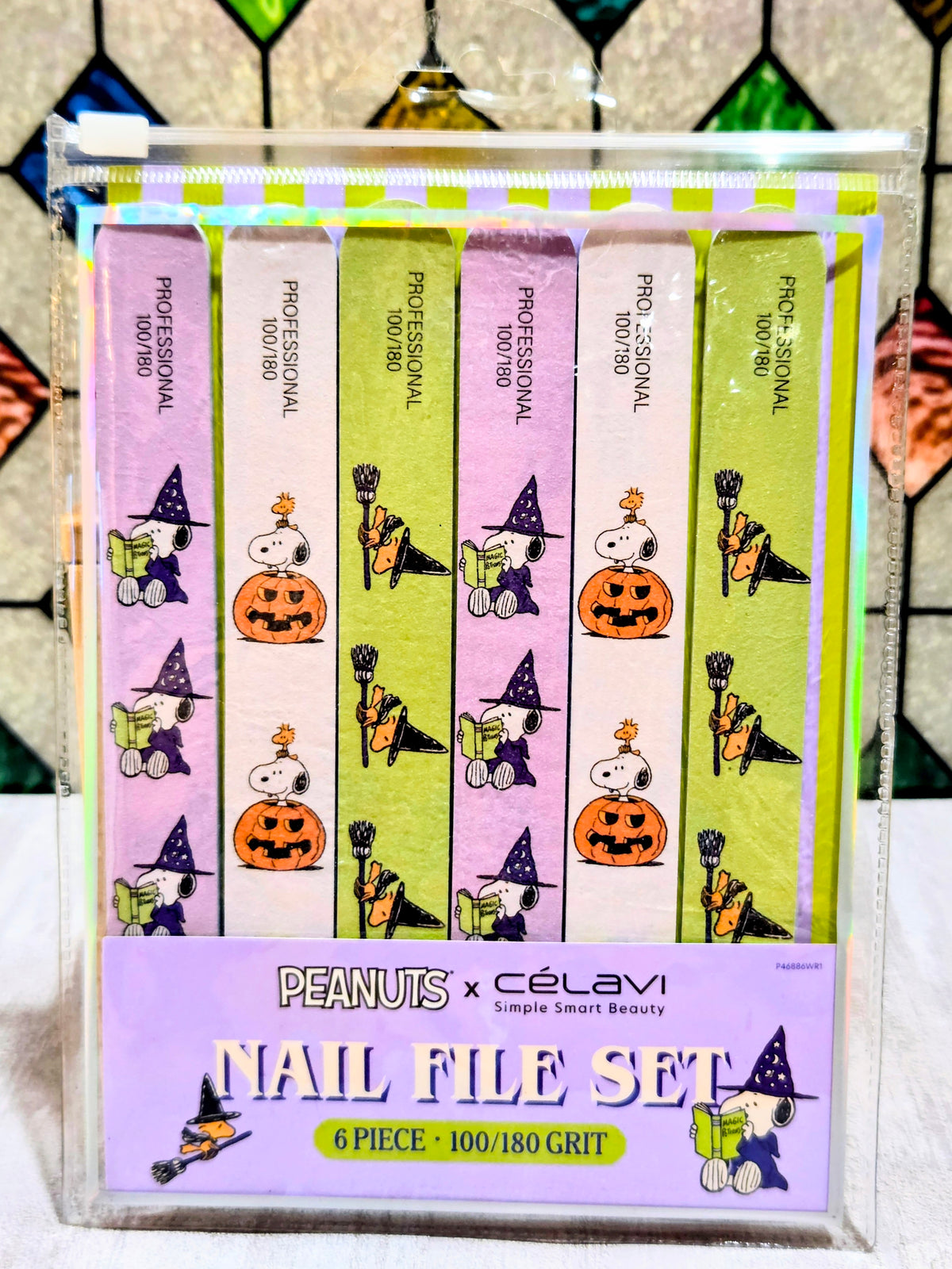 Peanuts x Célavi 6-piece Halloween nail file set with Snoopy and pumpkin designs