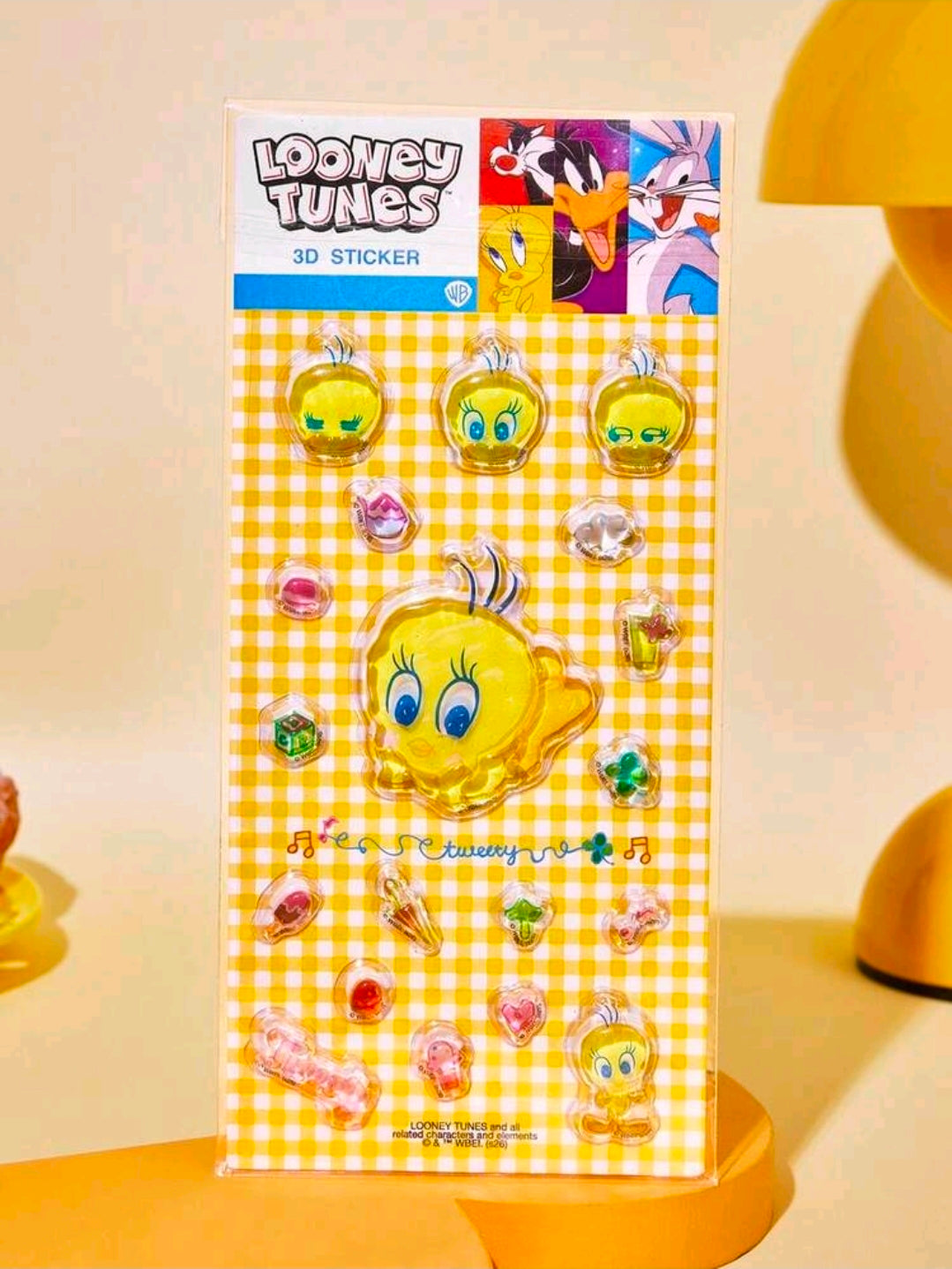 Looney Tunes Tweety Bird 3D Crystal Puffy Sticker Sheet