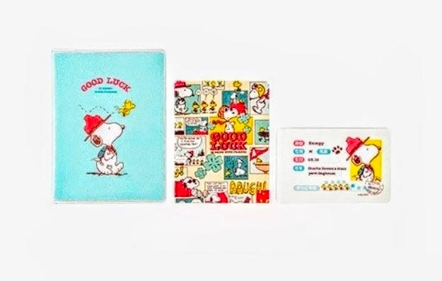 Snoopy Passport Holder Set GOOD LUCK Nine Wood Sundries Peanuts NEW 💙✈️