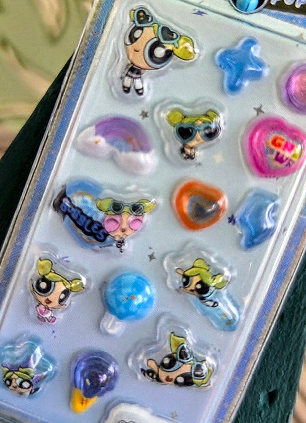 Powerpuff Girls Gashapon Blister Pack 3D Resin Keychain 2.5in