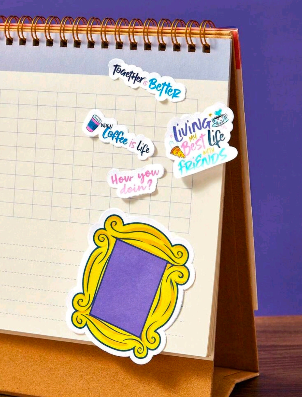Friends TV Show Sticky Note Set 120pc Door Frame Pad Quote Page Markers How You Doin Coffee Licensed Kawaii Stationery