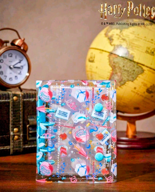 Harry Potter Transparent A7 Sticker Album Binder Hedwig Birthday Licensed WBEI Kawaii Planner Collectible Clear PVC