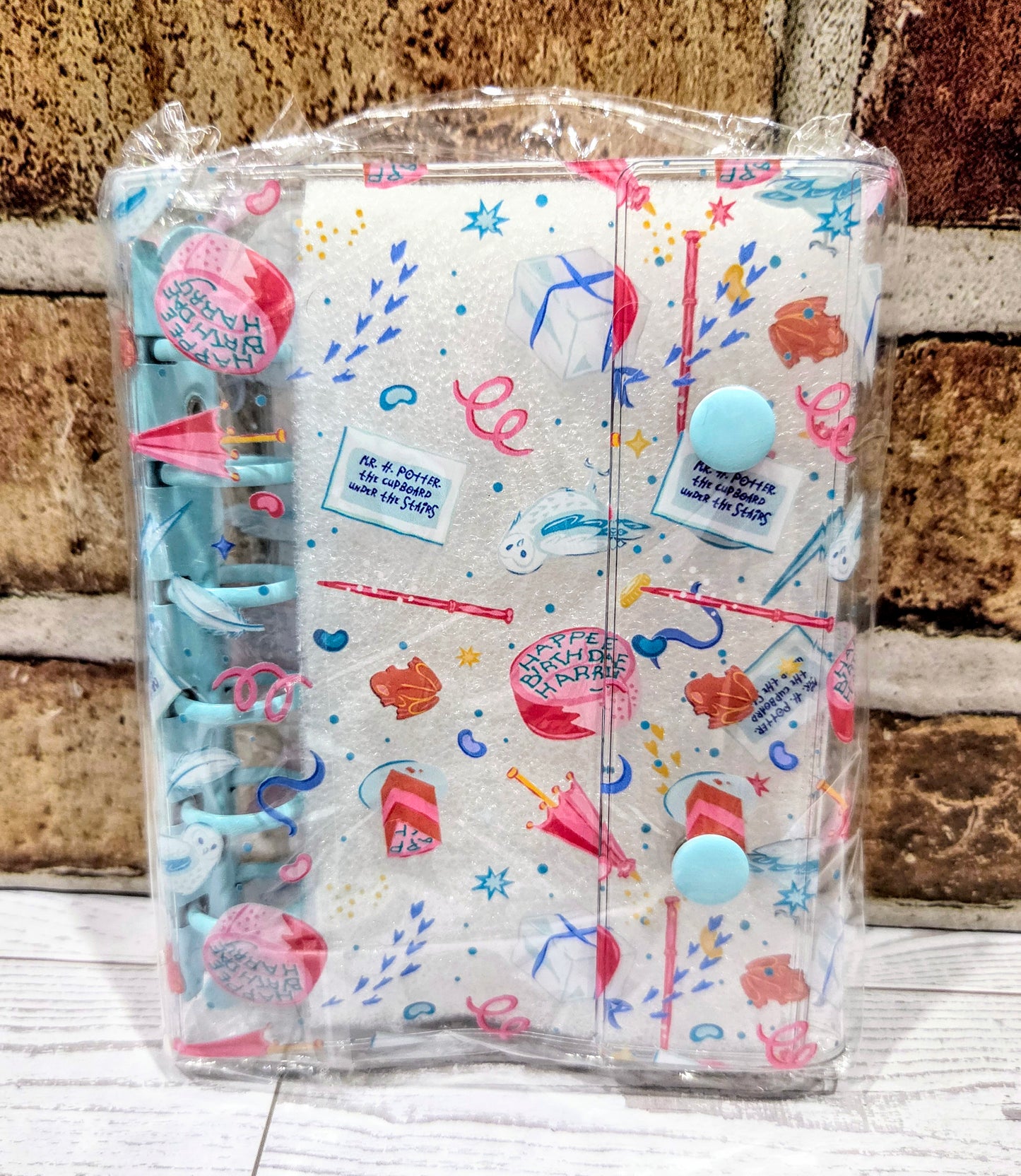 Harry Potter Transparent A7 Sticker Album Binder Hedwig Birthday Licensed WBEI Kawaii Planner Collectible Clear PVC