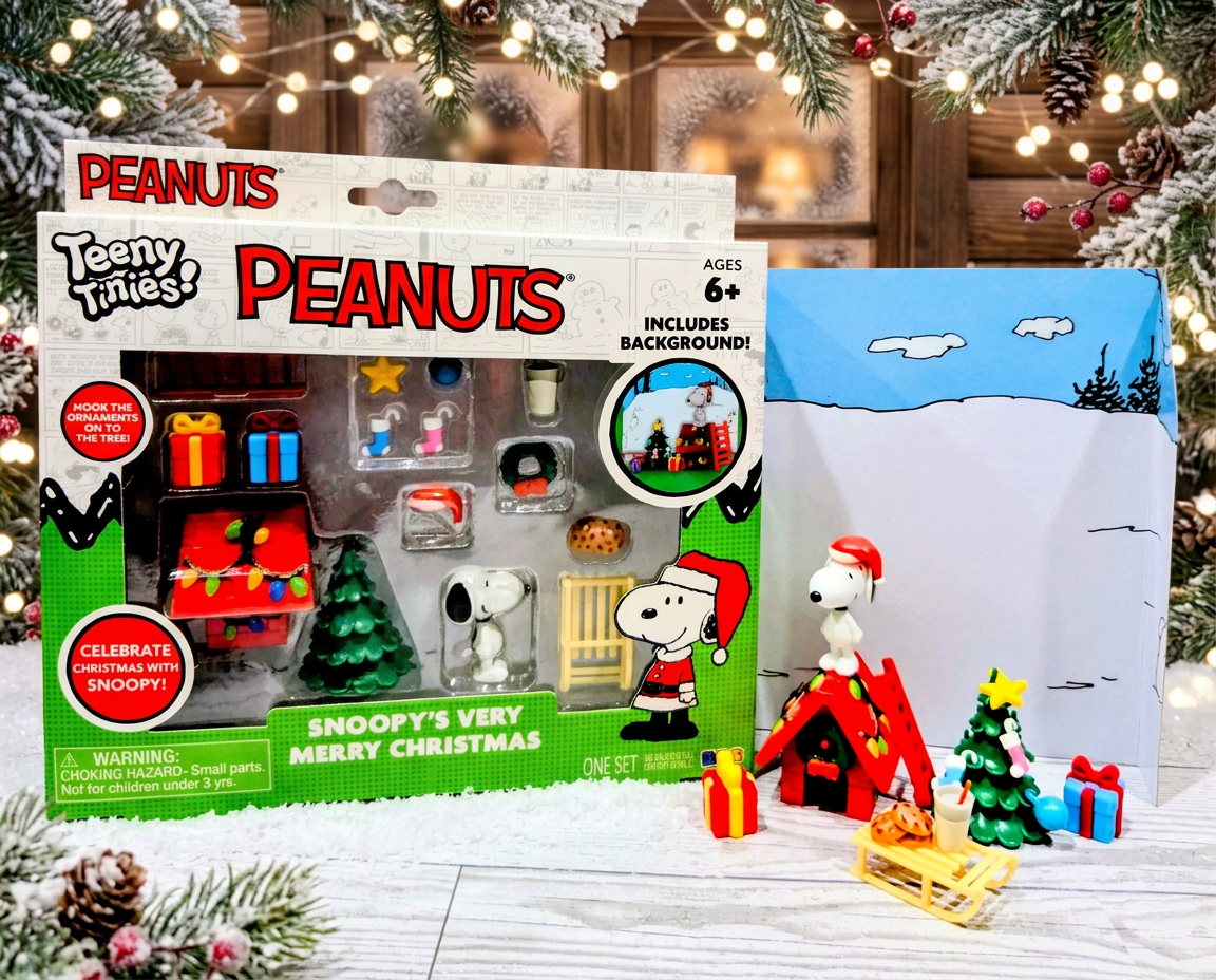 Peanuts Teeny Tinies Snoopy's Very Merry Christmas Mini Playset 14pc