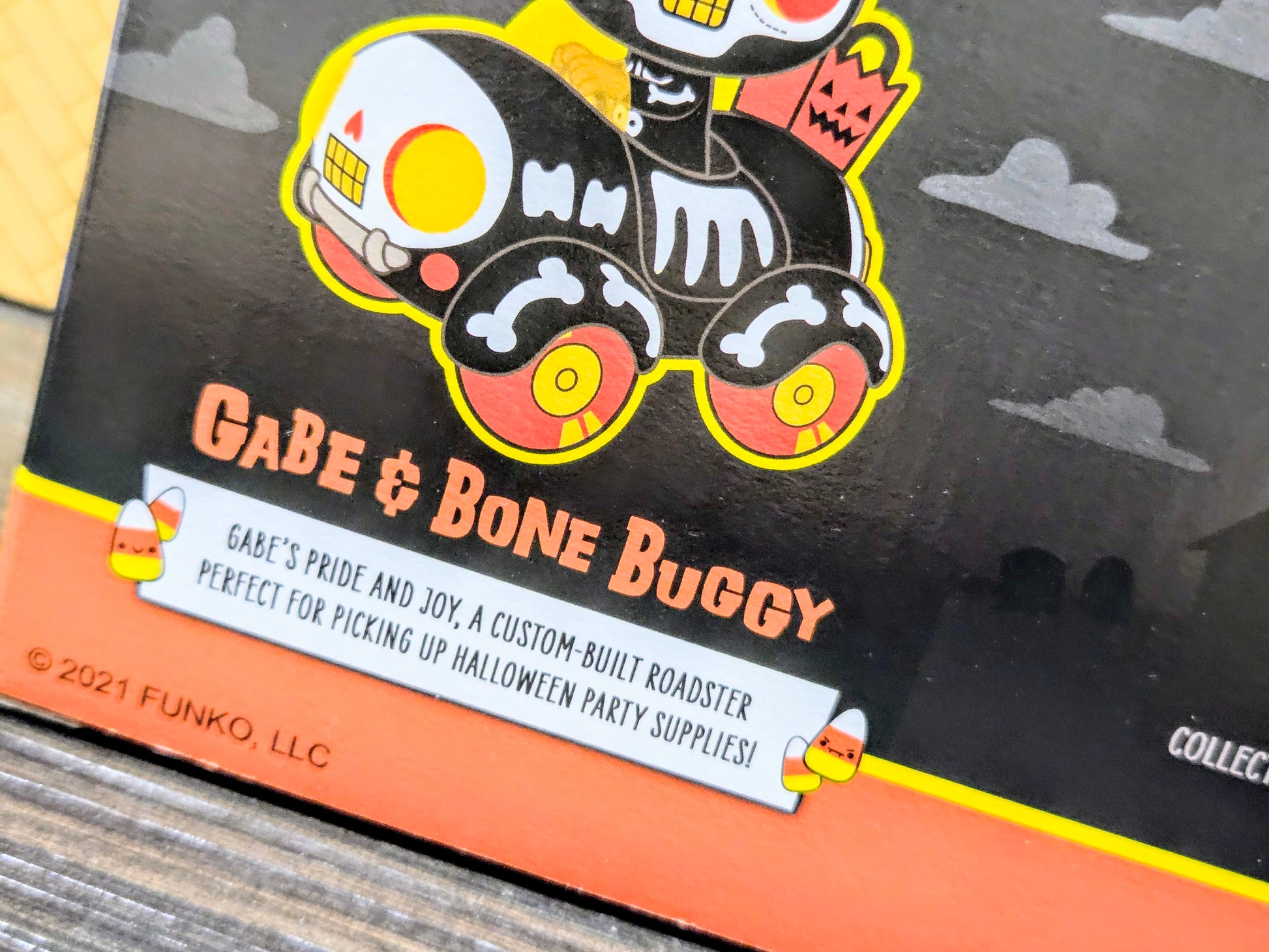 Funko Boo Hollow Gabe & Bone Buggy box base text and character graphic