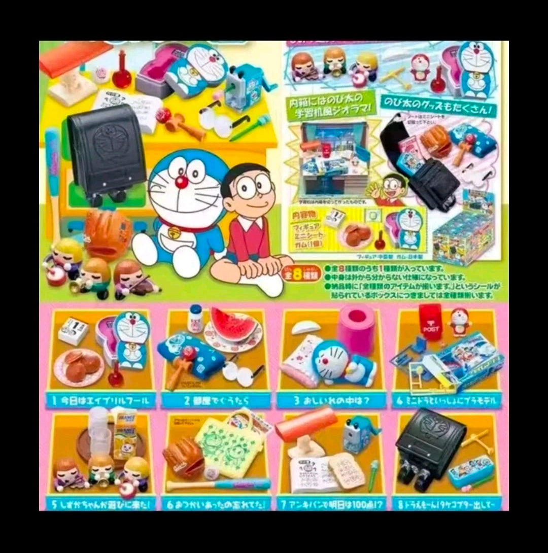 Re-Ment Doraemon Nobita's Room 2014 Complete Sealed Set of 8 Japanese Import