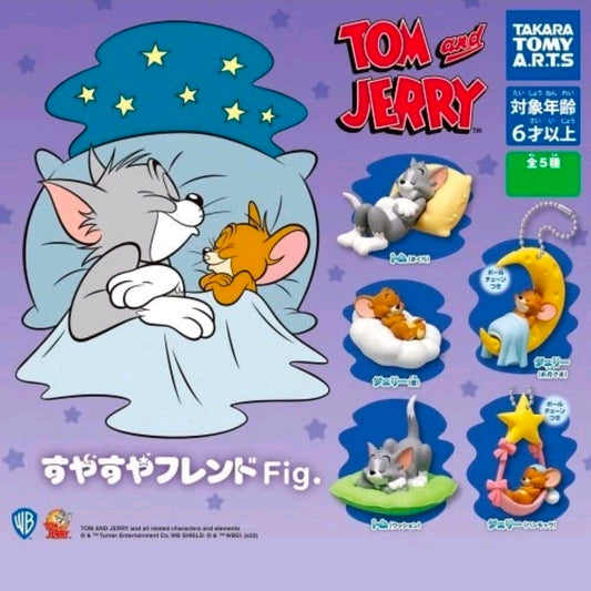 Cat and mouse figurine set retail package art with five character figures