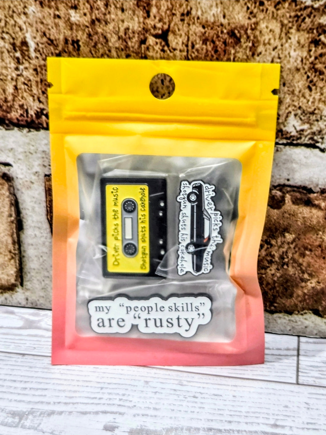 Supernatural Dean Enamel Pin Set 3pc Cassette Impala Rusty People Skills