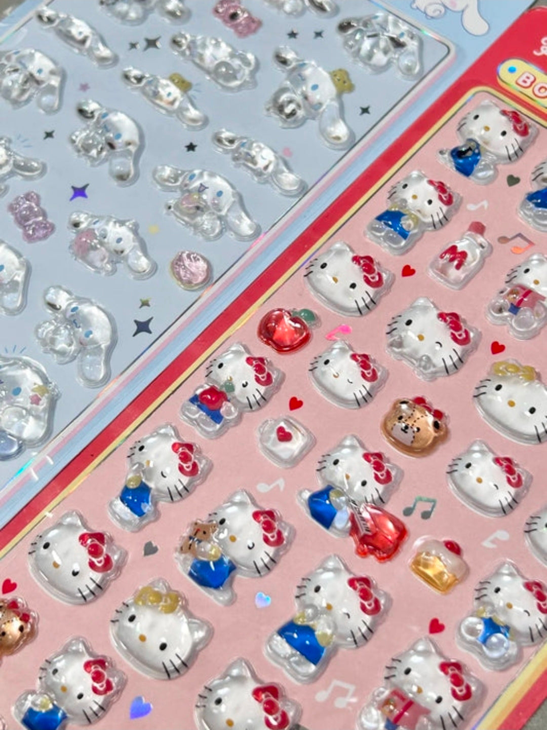 Sanrio Bonbon Drop Seal Sticker Sheets Puffy Resin Acrylic