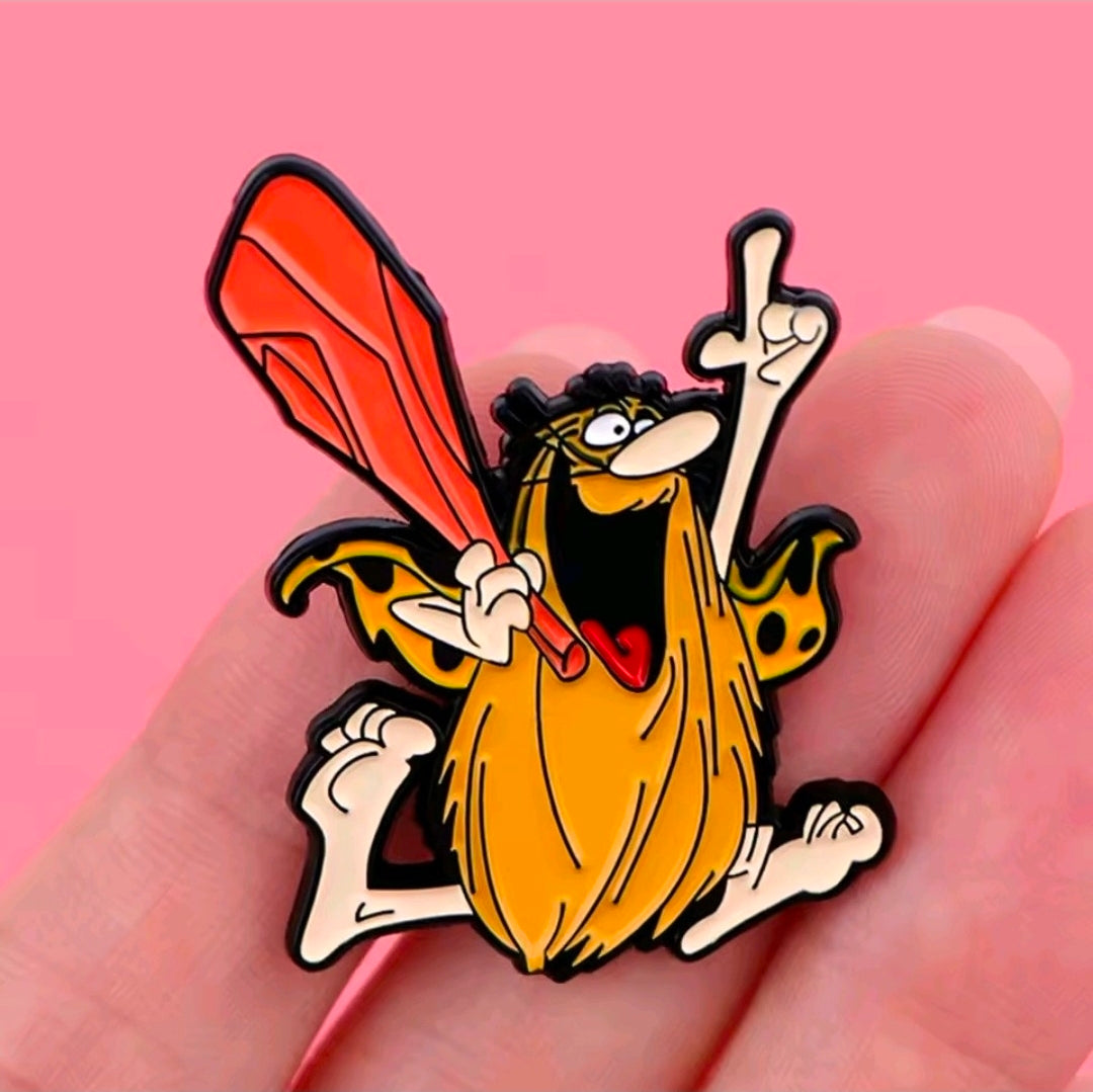 Hanna-Barbera Captain Caveman 2-Piece Hard Enamel Pin Set Retro 70s Cartoon