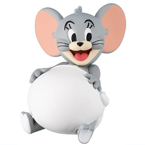 Tom mini figurine facing forward, wearing chef-style outfit and holding a large pot