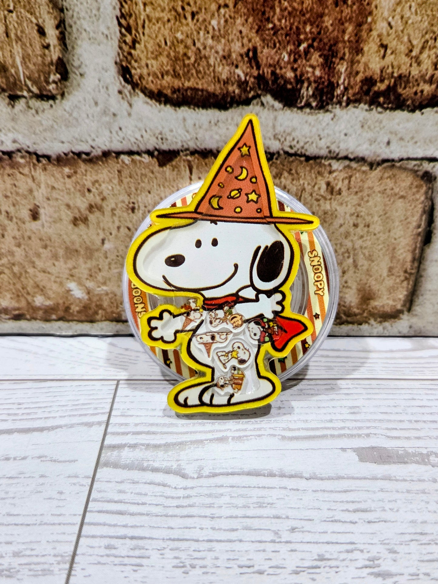 Snoopy Magician Acrylic Shaker MagSafe Phone Grip Holder Peanuts Wizard Hat Kawaii Pop Stand