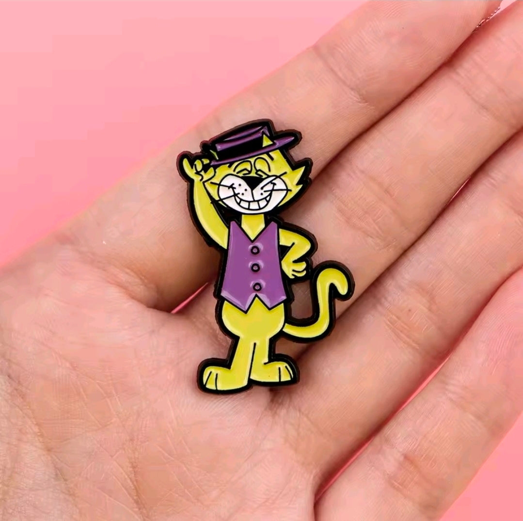 Hanna-Barbera Top Cat 3-Piece Hard Enamel Pin Set Retro 60s Cartoon