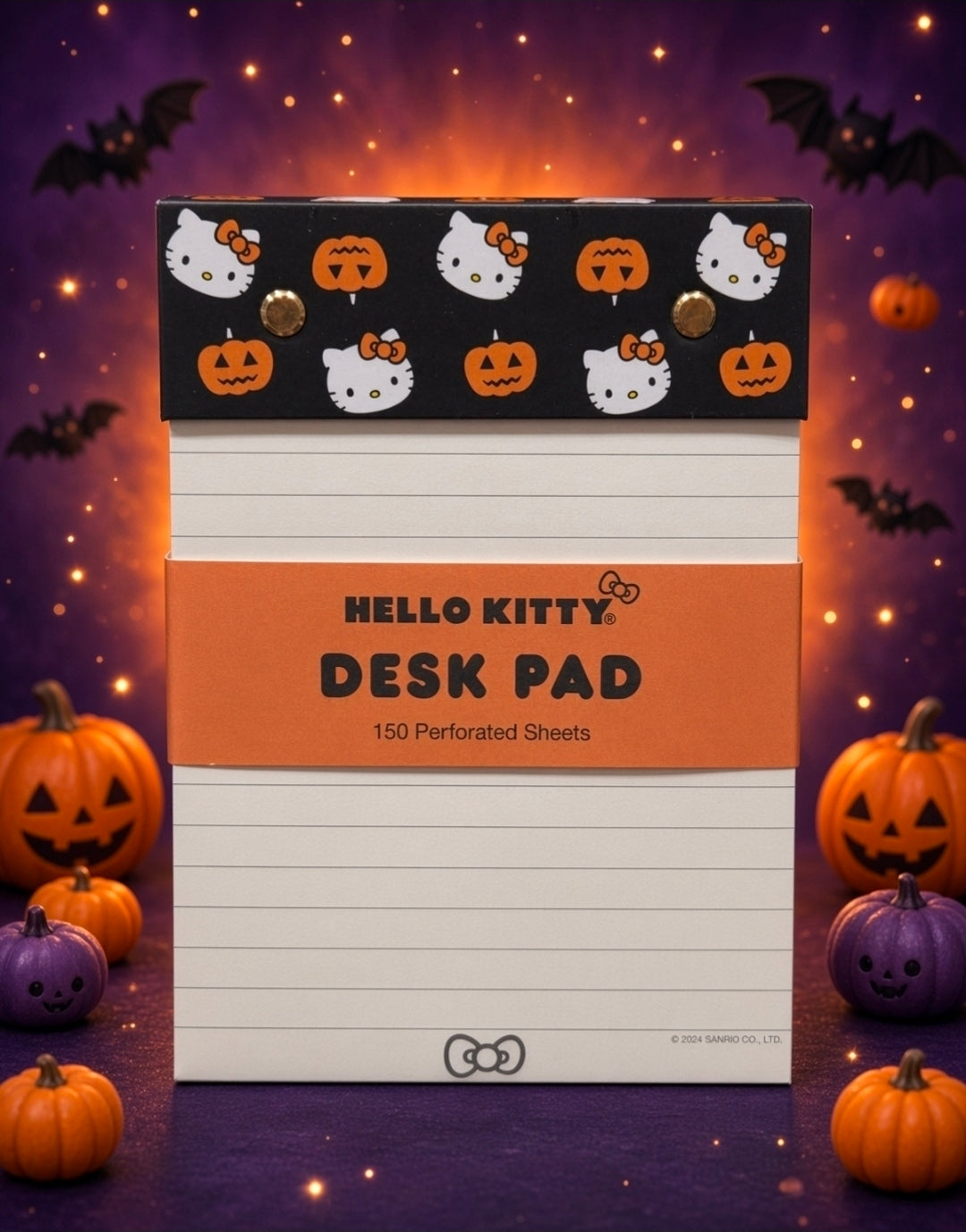 Hello Kitty HK Haunted 150-Sheet Lined Desk Pad Halloween 2024