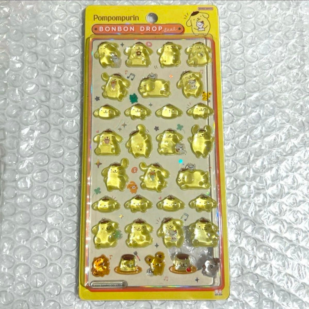 Sanrio Bonbon Drop Seal Sticker Sheets Puffy Resin Acrylic