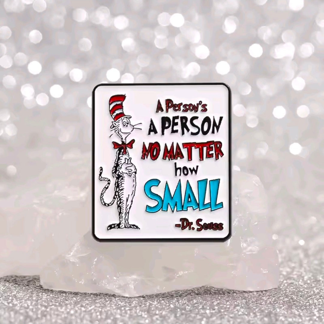 Dr Seuss Cat in the Hat Quote Enamel Pin Set of 3 NEW