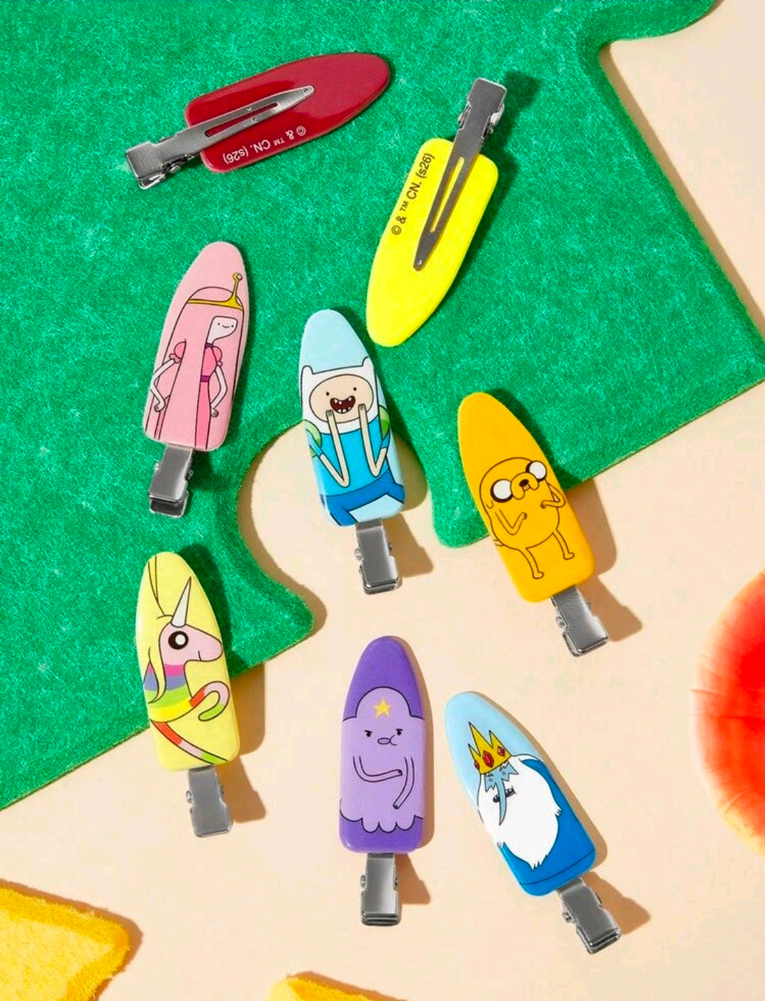 Adventure Time 8pc Hair Clips Set Finn Jake LSP Bubblegum Marceline