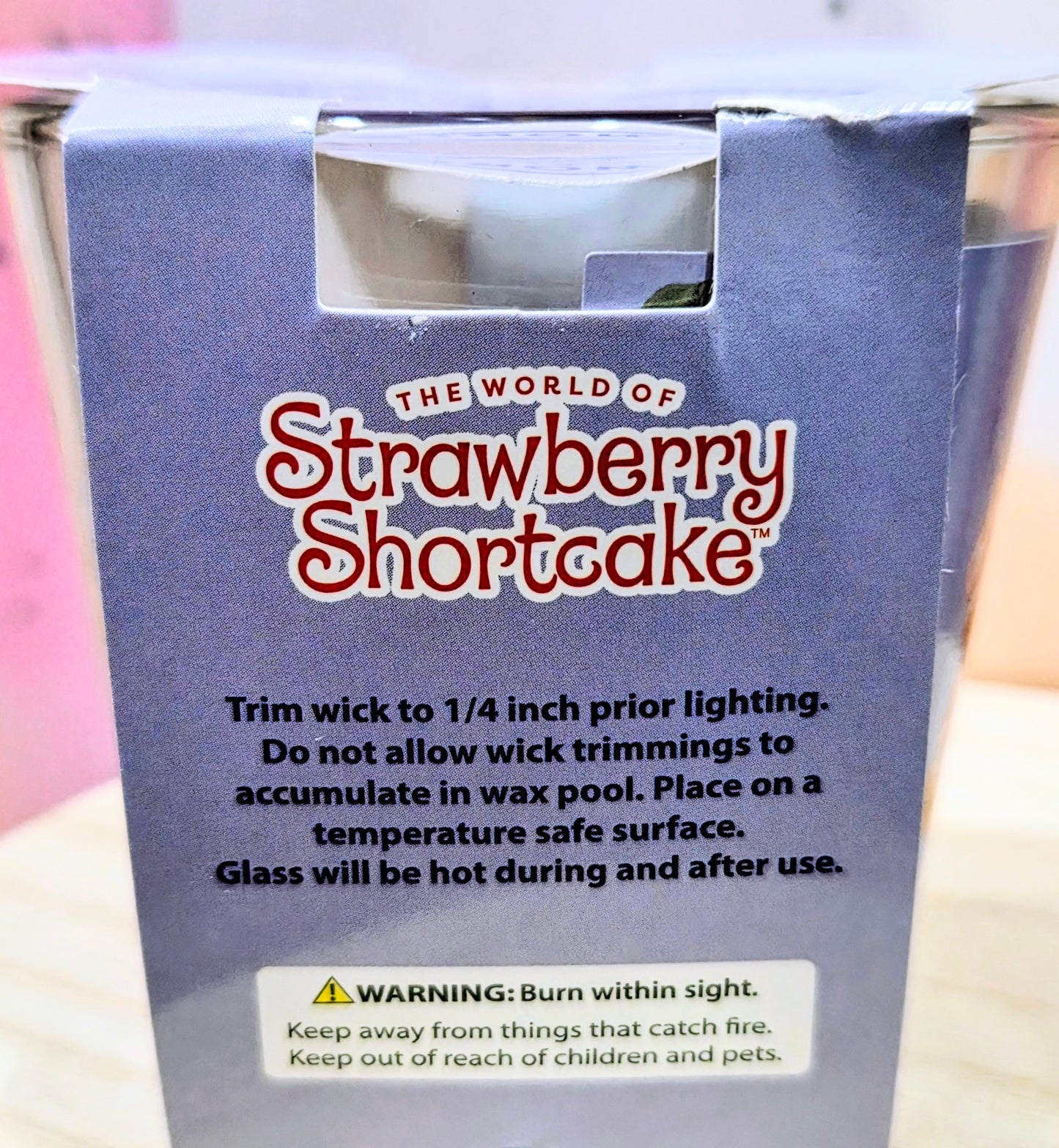 Strawberry Shortcake Candle Set - Strawberry & Plum Scented 3oz