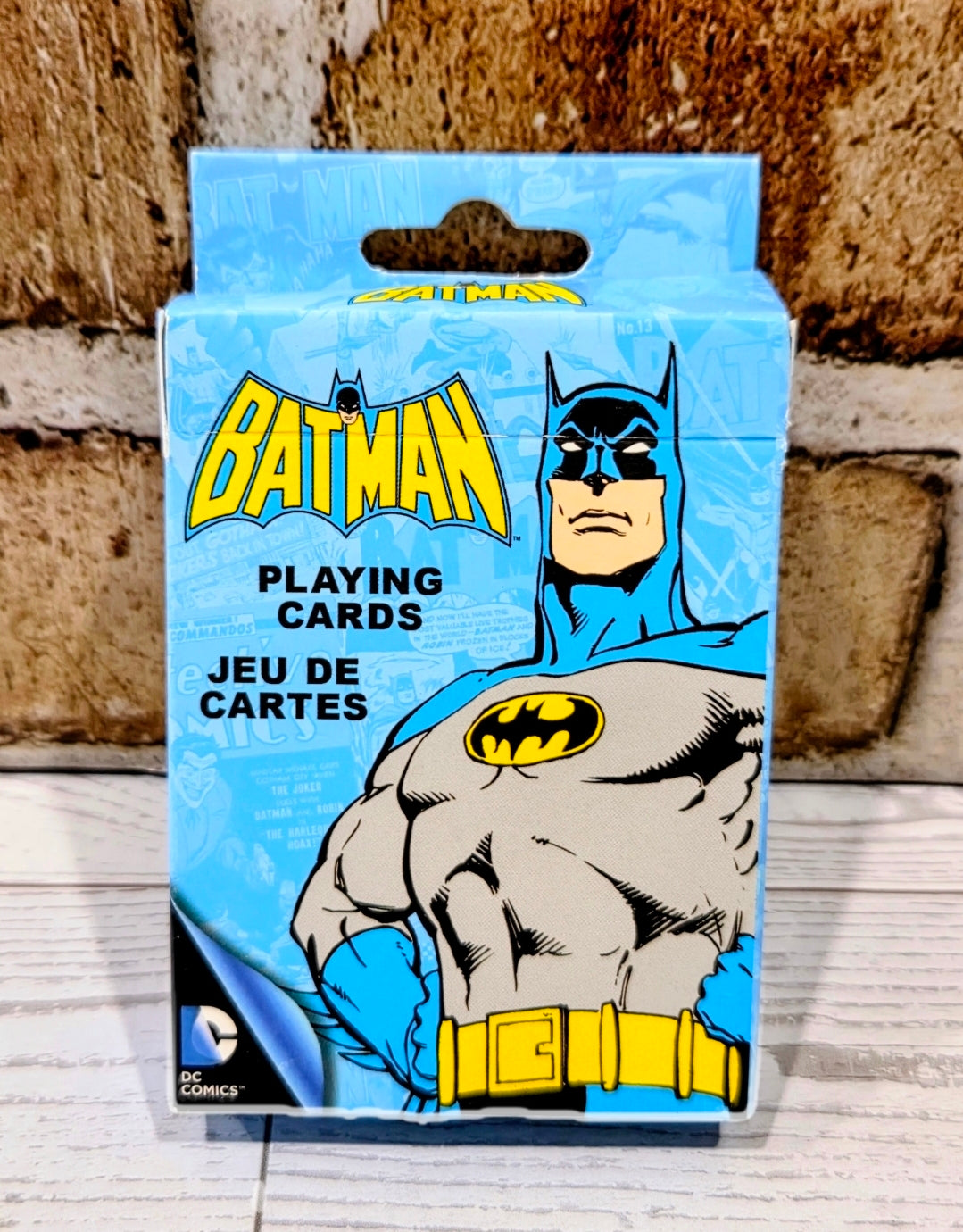 Batman playing cards deck in blue package with Batman portrait