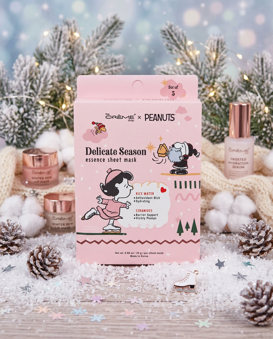 The Creme Shop x Peanuts Delicate Season Sheet Mask Set 5 Rice Water